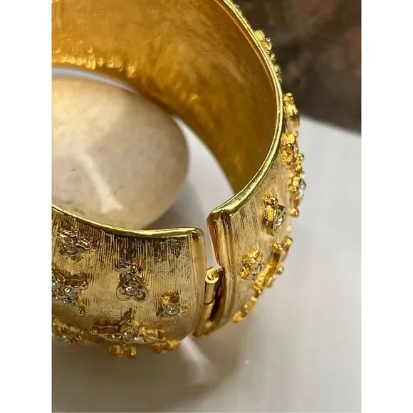 Gold & Crystal Bracelet Kenneth Jay Lane Hearts & Stars